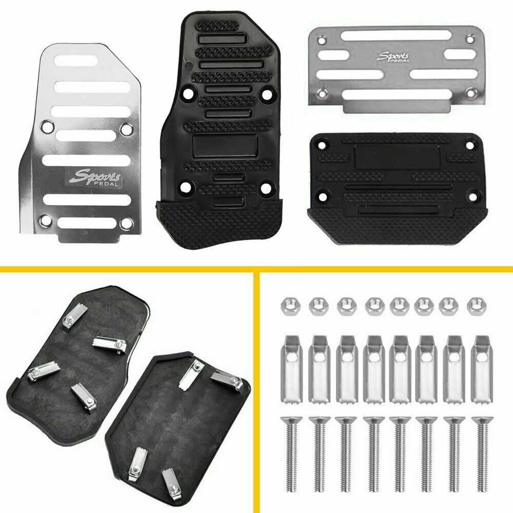 Non-slip racing style aluminum car pedal set brake and accelerator