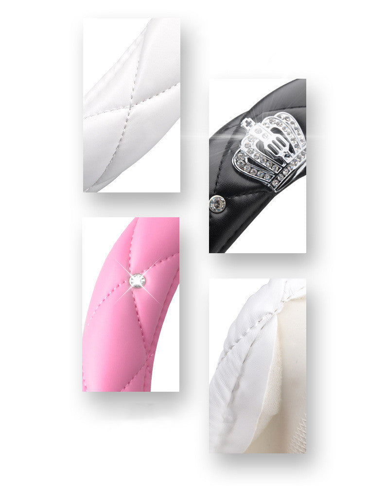 Carzona Women's Steering Wheel Cover Car Accessories Handle Cover