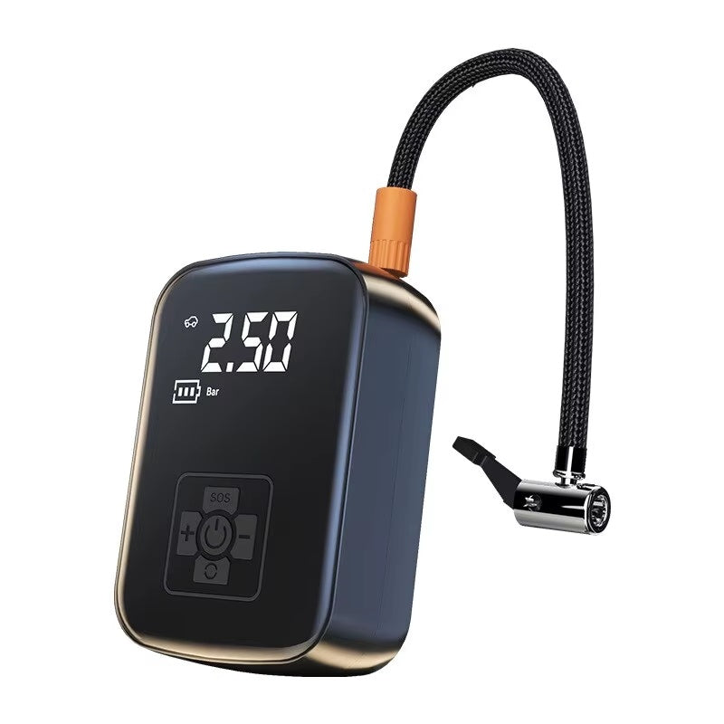 Carzona Portable wireless car air compressor for tires, motorcycles, bicycles, boats, and balls – rechargeable electric inflator