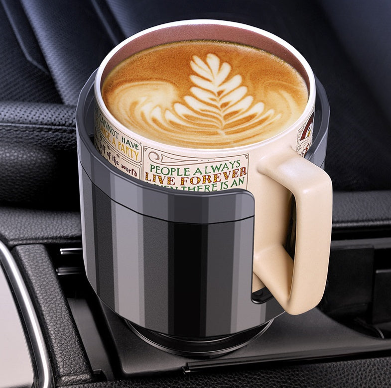Carzona Car cup holder expander with adjustable base for oversized bottles, mugs, and drinks – universal car accessory