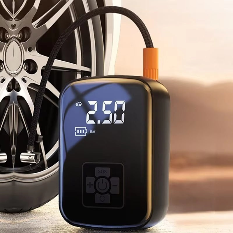 Carzona Portable wireless car air compressor for tires, motorcycles, bicycles, boats, and balls – rechargeable electric inflator